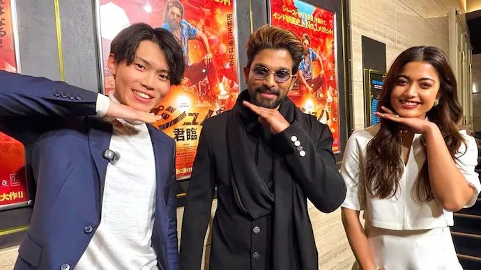Japanese Fan’s Fluent Telugu Stuns Allu Arjun and Rashmika Mandanna