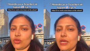 Indian teacher working in Japan