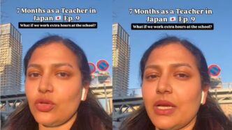 Indian teacher working in Japan