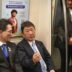 Japanese leader Toshimitsu Motegi in Delhi Metro