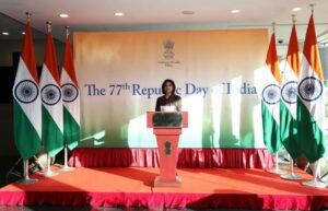 Ms. Nagma M. Mallick celebrates 77th Republic Day Embassy of India in Tokyo